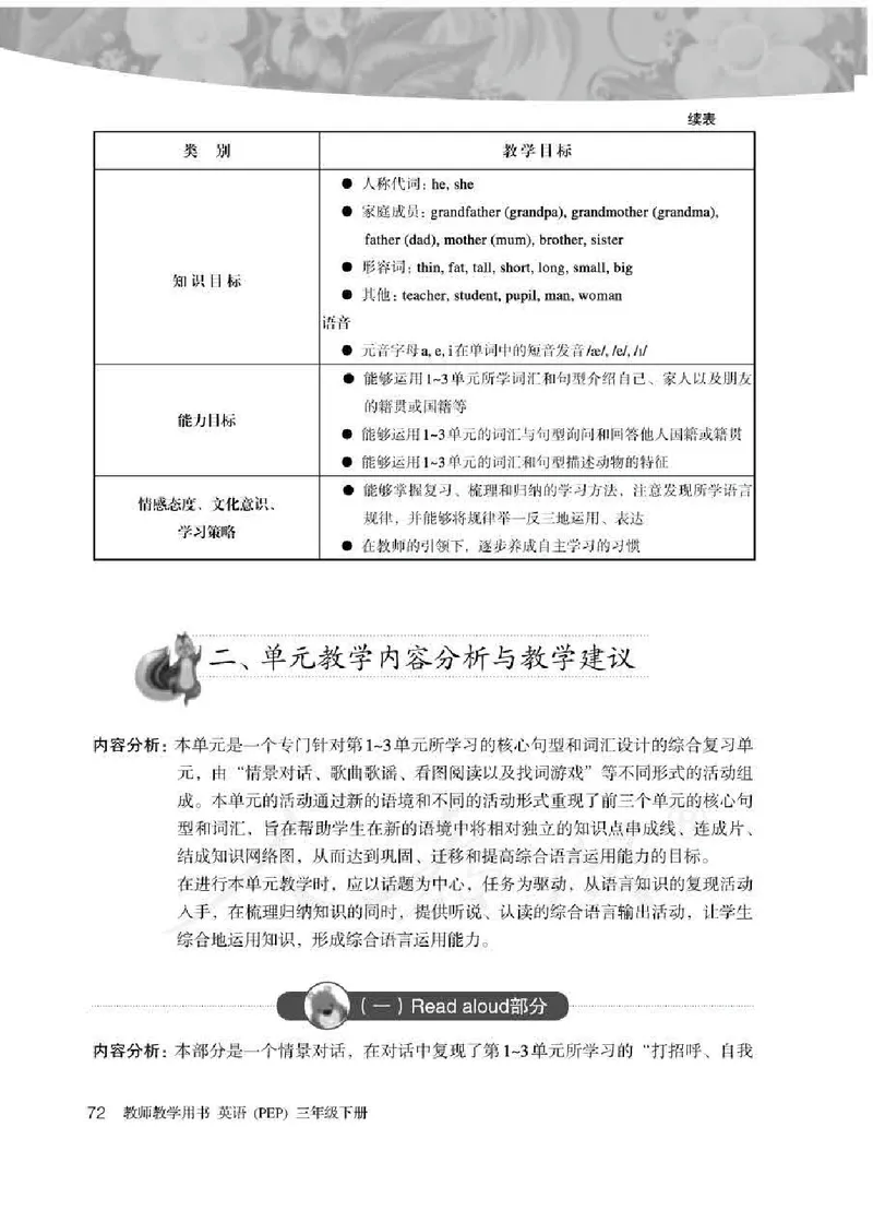 英语PEP3B教师教学用书_26春四年级上下册人教版_四上英语合集人教版PEP英语四年级上册新教材（教学视频+课件+动画+音频+练习+教案）_16教师用书_小学英语_人教版PEP