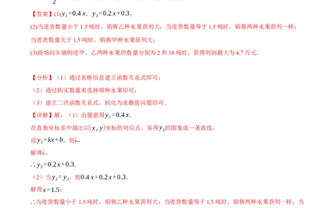 专题16二次函数的应用十大题型（举一反三）（解析版）_02中考总复习（2026版更新中）_02-数学-中考总复习_2024年中考复习资料_一轮复习资料_教师版（含答案解析）