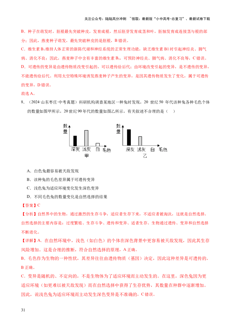 专题12生物的遗传和变异（全国通用）（解析版）_02中考总复习（2026版更新中）_08-生物-中考总复习_2026年中考复习（更新中）