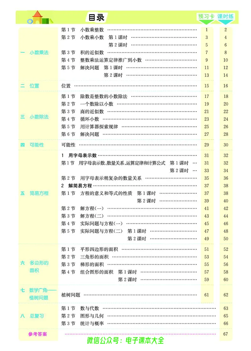素养提升手册（预习卡+课时练）5上_26春四年级上下册人教版_四上英语合集人教版PEP英语四年级上册新教材（教学视频+课件+动画+音频+练习+教案）_17练习资料_《预习卡》_1-6上册