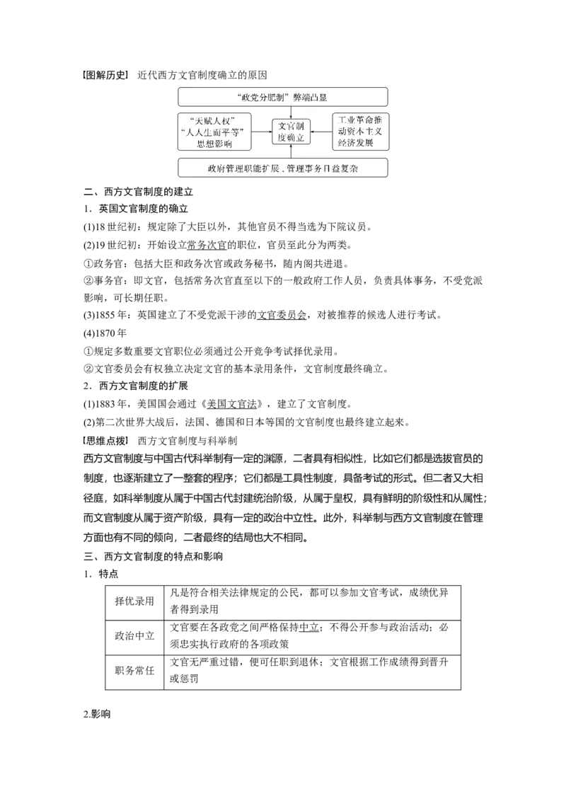 2024年高考历史一轮复习（部编版）板块7第16单元第50讲　近代西方的法律教化与文官制度_07高考历史_2024年新高考资料_1.2024一轮复习_2024年高考历史一轮复习讲义（部编版）