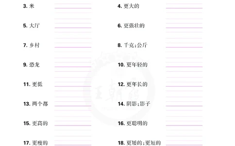 王朝霞重点词句默写训练6B_26春四年级上下册人教版_四上英语合集人教版PEP英语四年级上册新教材（教学视频+课件+动画+音频+练习+教案）_17练习资料_小学英语（预习复习资料大礼包）