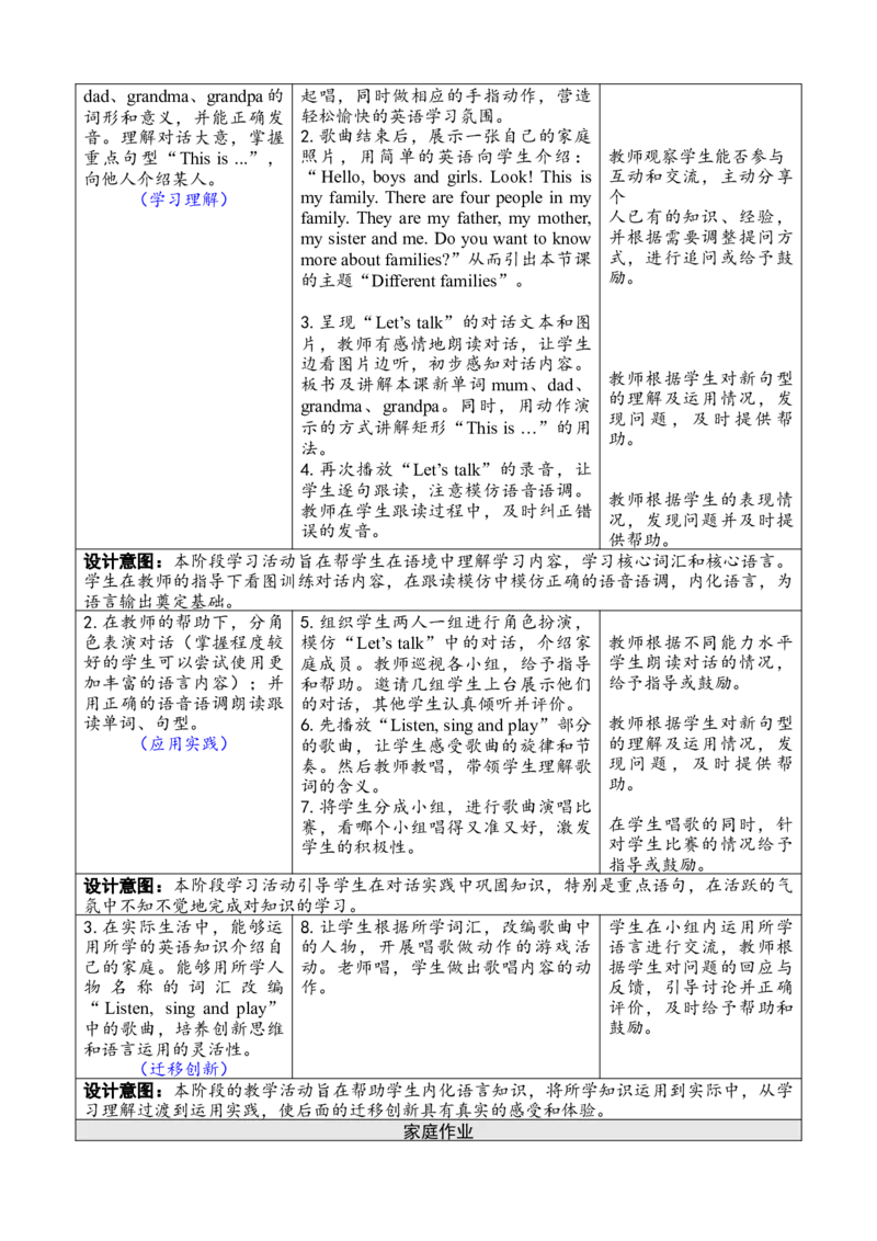 第一课时PartA(Let'stalk&Listen,singandplay)_26春四年级上下册人教版_四上英语合集人教版PEP英语四年级上册新教材（教学视频+课件+动画+音频+练习+教案）_19同步教案课件_人教pep3