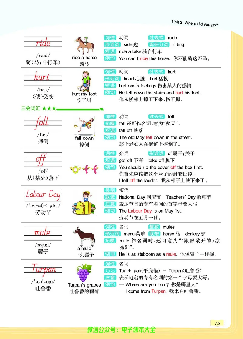 英语6B_26春四年级上下册人教版_四上英语合集人教版PEP英语四年级上册新教材（教学视频+课件+动画+音频+练习+教案）_17练习资料_小学英语（预习复习资料大礼包）_《教材一点通》