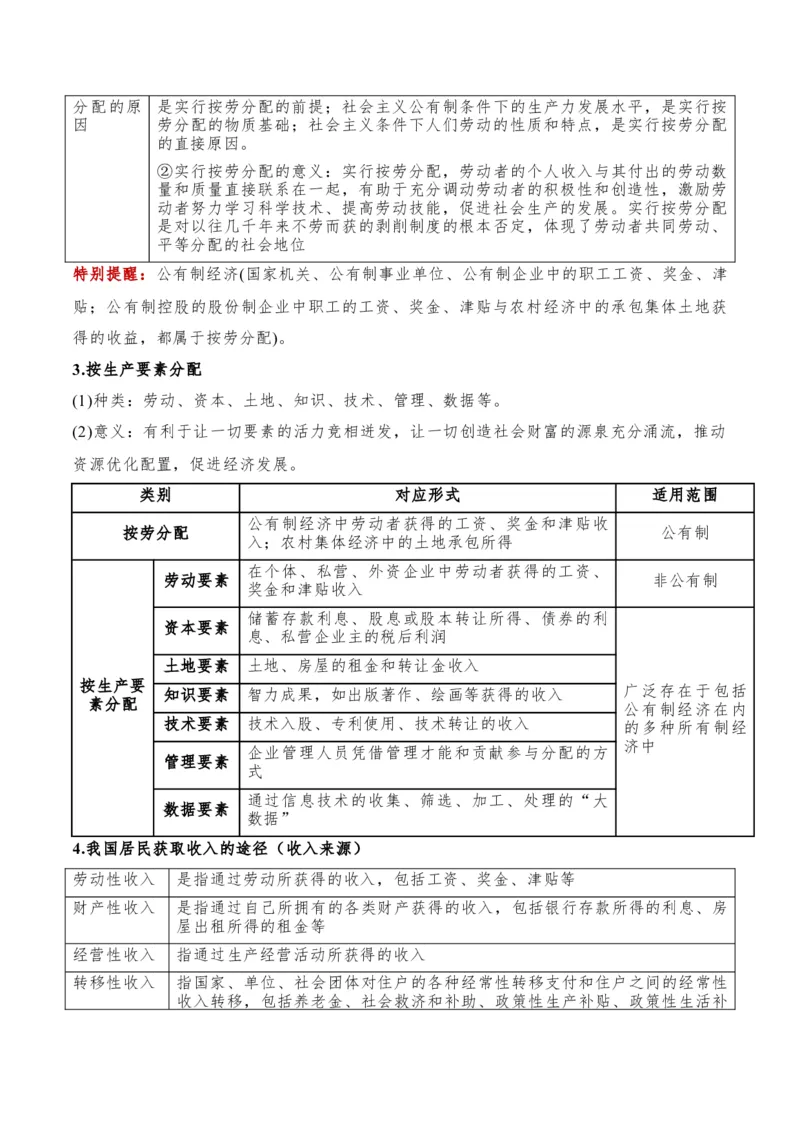 专题11制度篇&mdash;&mdash;基本经济制度（讲义）（解析版）_8.2025政治总复习_2024年新高考资料_2.2024二轮复习
