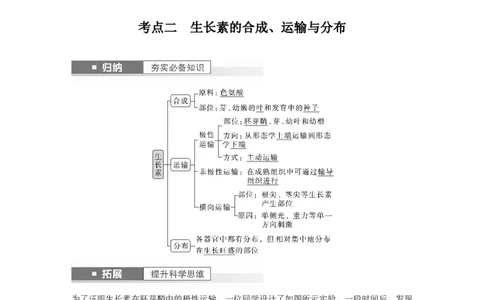 2024年高考生物一轮复习（新人教版）第8单元　第9课时　植物生长素及其生理作用_09高考生物_2024年新高考资料_1.2024一轮复习_2024年高考生物一轮复习讲义（新人教版）