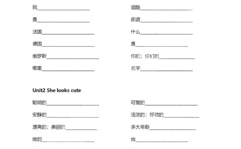 精通五上单词默写表_26春四年级上下册人教版_四上英语合集人教版PEP英语四年级上册新教材（教学视频+课件+动画+音频+练习+教案）_17练习资料_小学英语（预习复习资料大礼包）