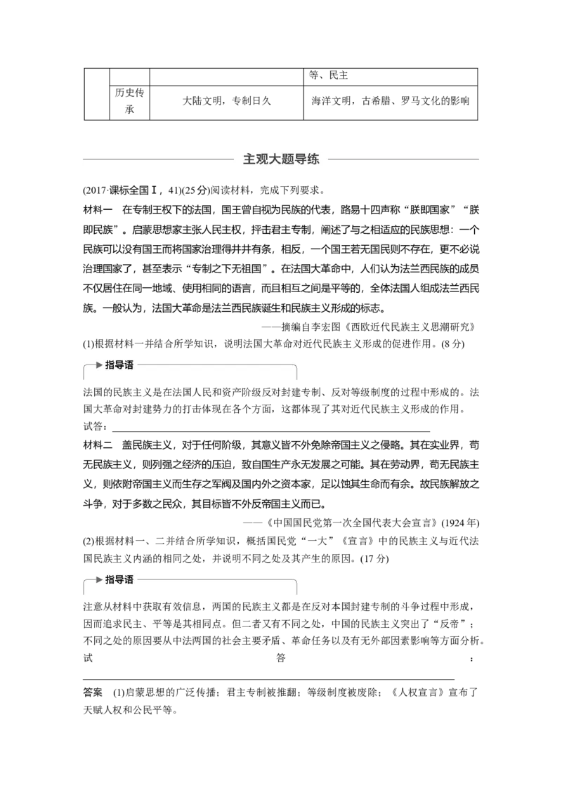 11必修1第二单元单元综合提升_07高考历史_通用版（老高考）复习资料_2023年复习资料_一轮+二轮_历史高三一轮复习系列_历史高三一轮复习系列《一轮复习讲义》（教师版）