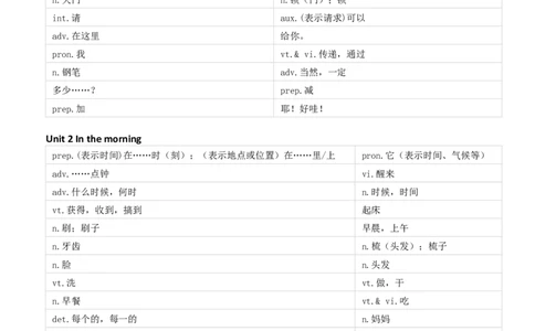 清大版一年级下册英语单词默写_26春四年级上下册人教版_四上英语合集人教版PEP英语四年级上册新教材（教学视频+课件+动画+音频+练习+教案）_17练习资料_《小学英语单词默写表》