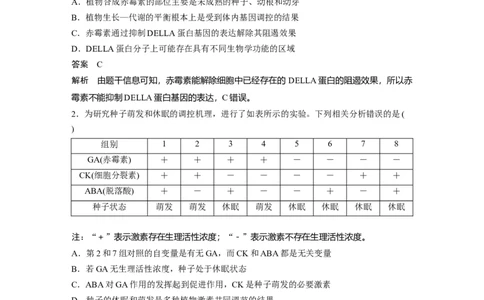 2024年高考生物一轮复习（新人教版）第8单元　第10课时　其他植物激素、植物生长调节剂及环境因素参与调节植物的生命活动_09高考生物_2024年新高考资料_1.2024一轮复习