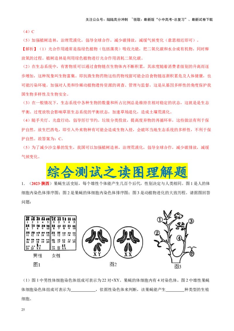 专题11&nbsp;生物的分类、进化和多样性保护（解析版）_02中考总复习（2026版更新中）_08-生物-中考总复习_2024年中考复习资料_专项复习_答案解析版