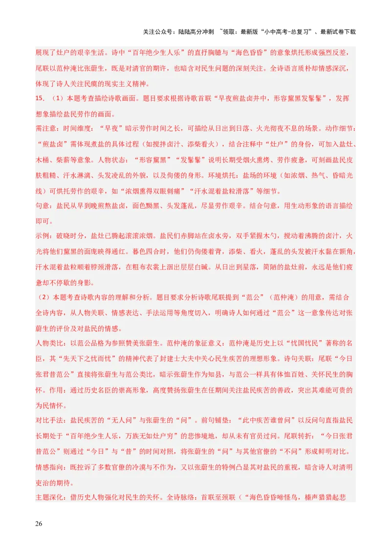 专题06：文言文阅读之形象分析(练习）解析版_02中考总复习（2026版更新中）_01-语文-中考总复习_2026年中考复习（更新中）