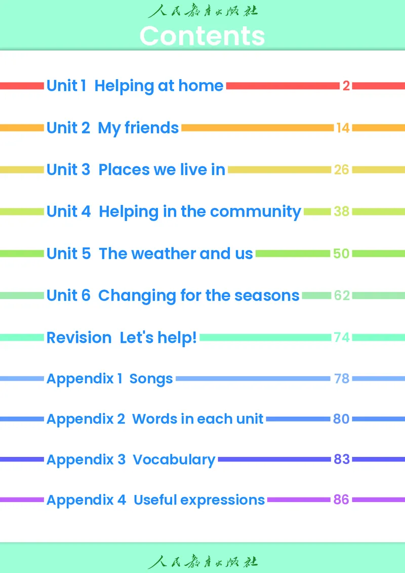新版教材丨人教PEP版4年级英语上册电子课本（高清版）_26春四年级上下册人教版