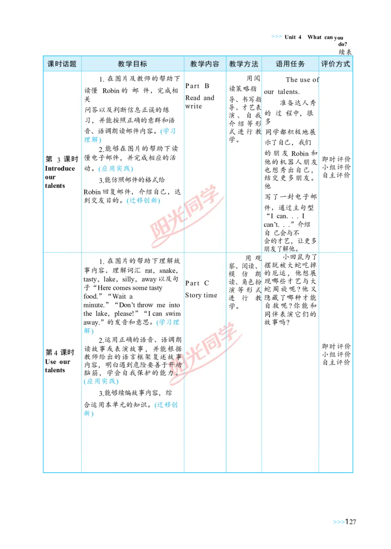 教案正文5上_Unit4_26春四年级上下册人教版_四上英语合集人教版PEP英语四年级上册新教材（教学视频+课件+动画+音频+练习+教案）_19同步教案课件_人教pep3_3-6上册