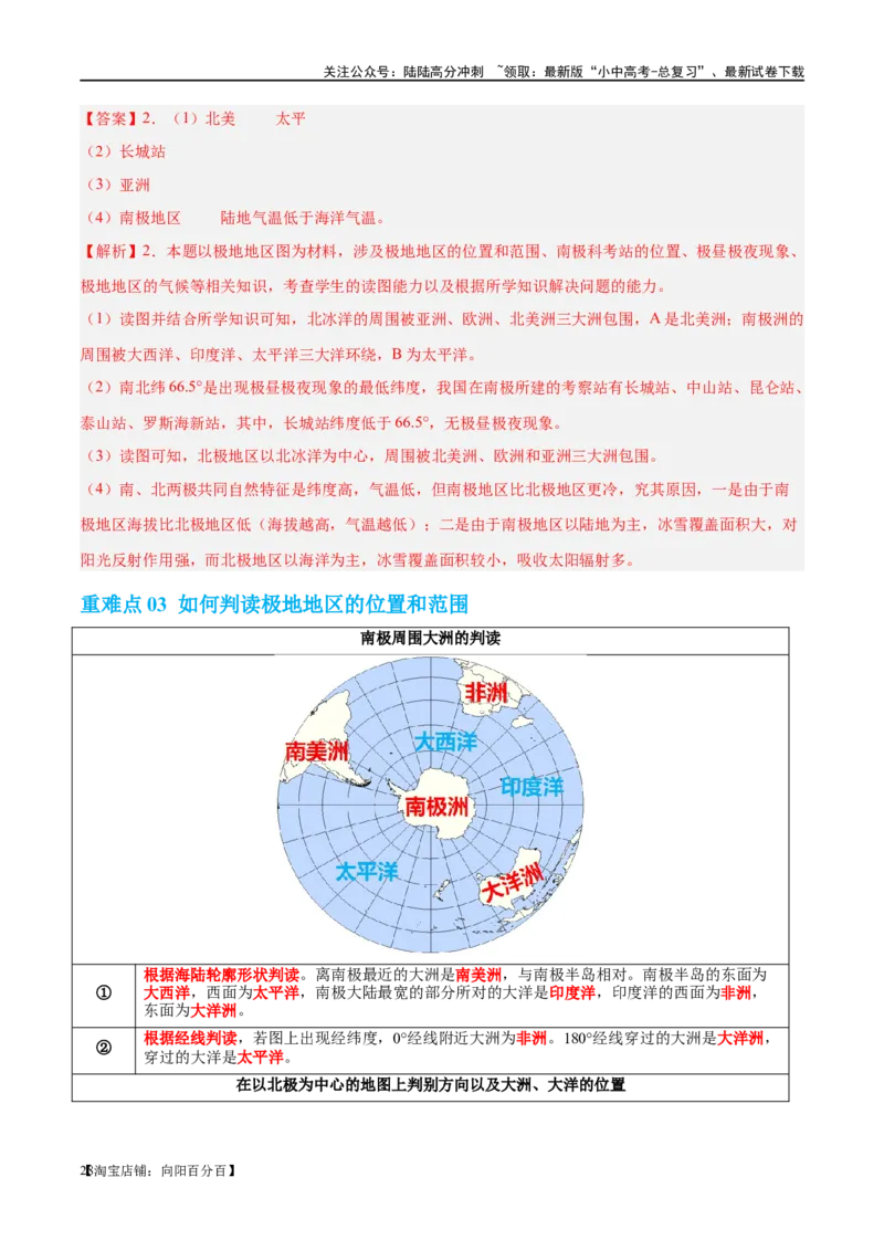专题12撒哈拉以南的非洲和极地地区（讲义）（解析版）_02中考总复习（2026版更新中）_09-地理-中考总复习_2024年中考复习资料_一轮复习_❤2024年中考地理一轮复习讲练测（全国通用）
