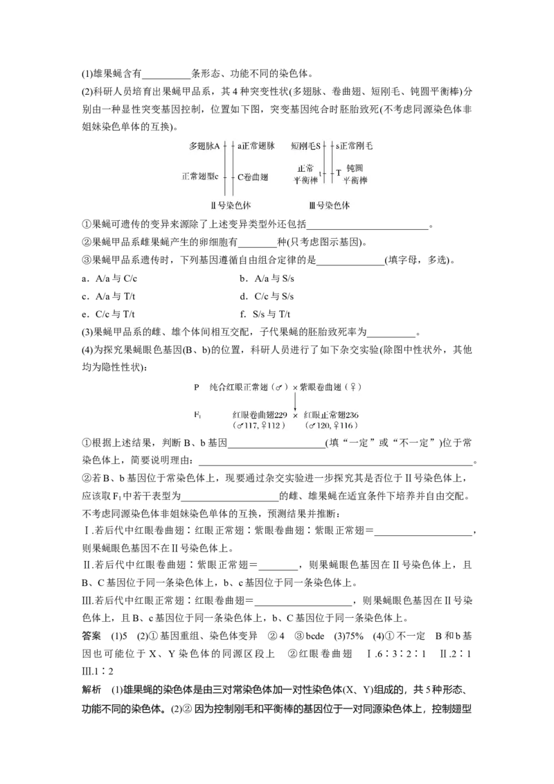 2024年高考生物一轮复习（新人教版）第5单元　第7课时　基因在染色体上的假说与证据_09高考生物_2024年新高考资料_1.2024一轮复习_2024年高考生物一轮复习讲义（新人教版）