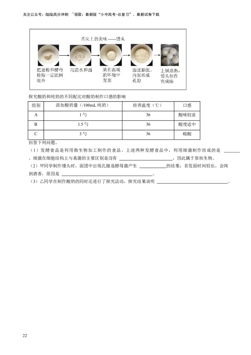 专题15生物学与社会&middot;跨学科实践（原卷版）_02中考总复习（2026版更新中）_08-生物-中考总复习_2024年中考复习资料_专项复习_备战2024年中考生物真题题源解密
