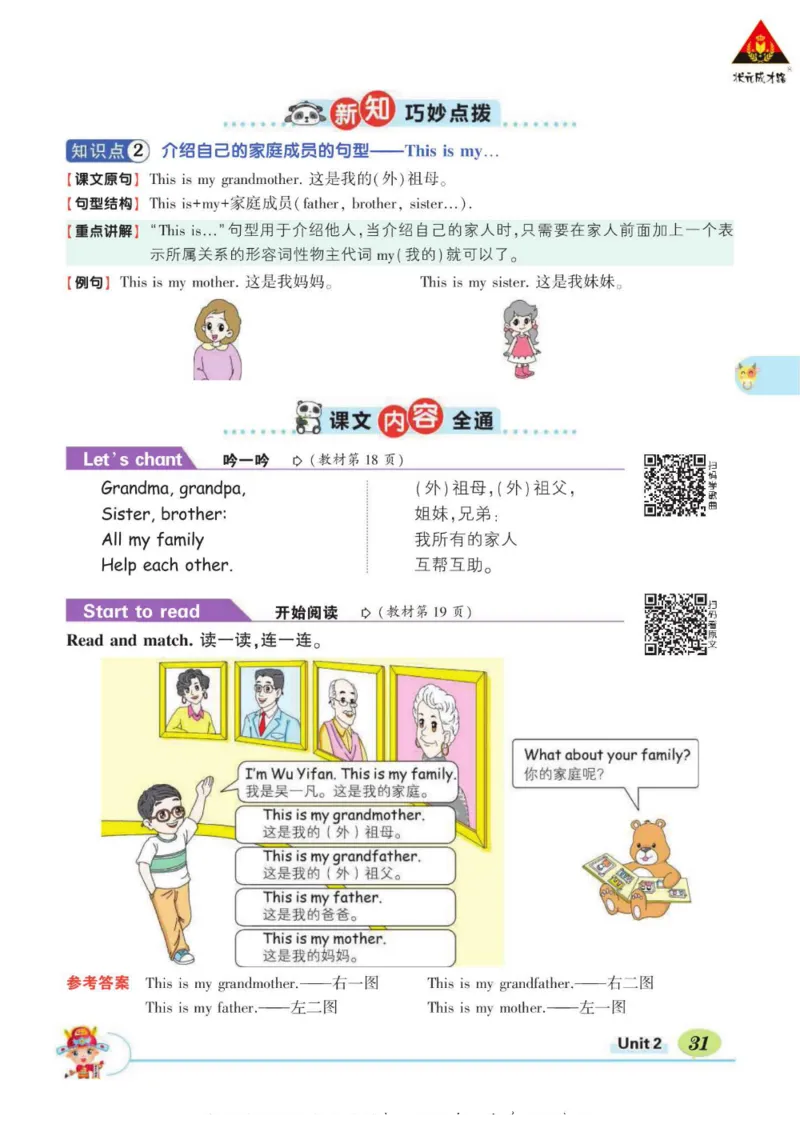 状元大课堂三年级下册英语人教PEP版学生用书_26春四年级上下册人教版_四上英语合集人教版PEP英语四年级上册新教材（教学视频+课件+动画+音频+练习+教案）_17练习资料_《状元导学案》