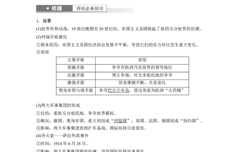 2024年高考历史一轮复习（部编版）板块6第13单元第35讲　第一次世界大战与战后国际秩序_07高考历史_2024年新高考资料_1.2024一轮复习_2024年高考历史一轮复习讲义（部编版）