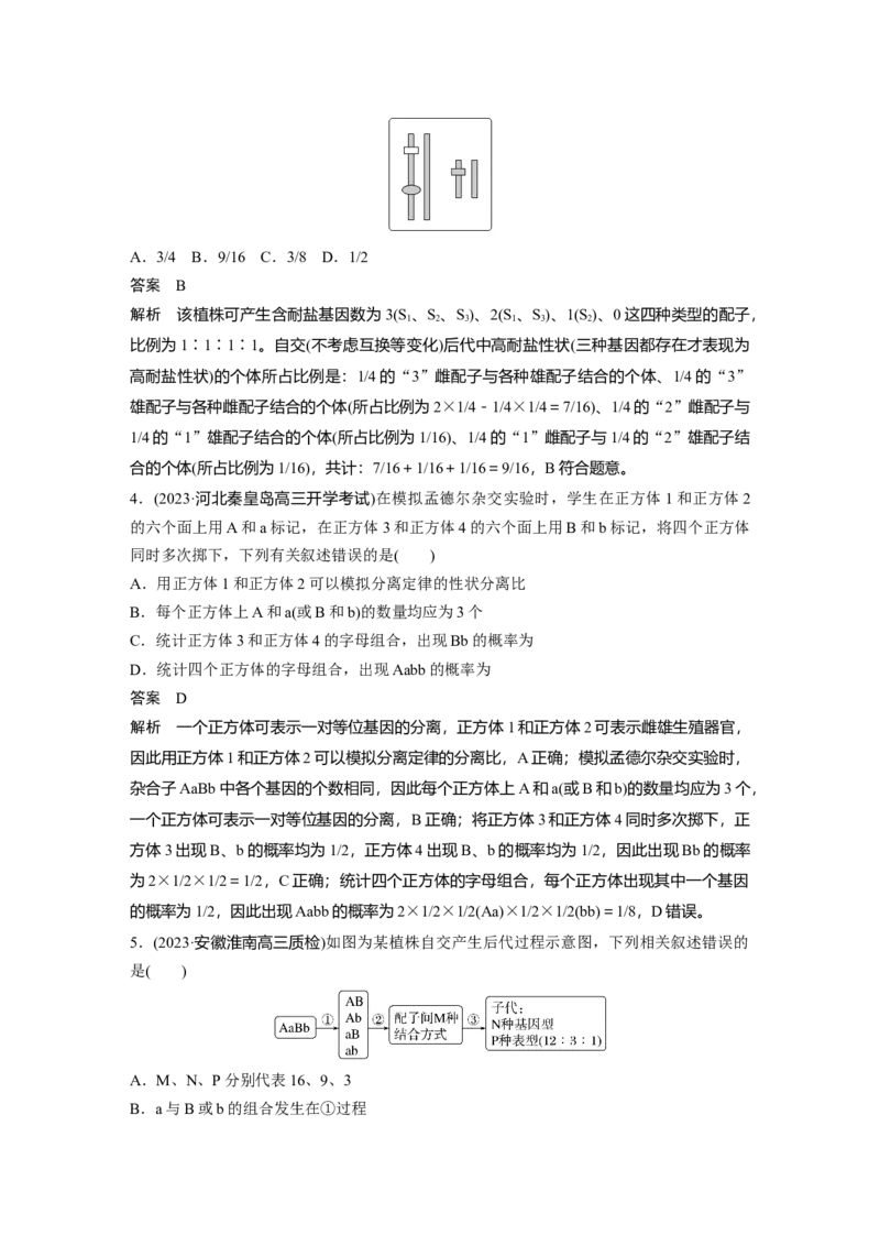 2024年高考生物一轮复习（新人教版）第5单元　第4课时　自由组合定律的发现及应用_09高考生物_2024年新高考资料_1.2024一轮复习_2024年高考生物一轮复习讲义（新人教版）