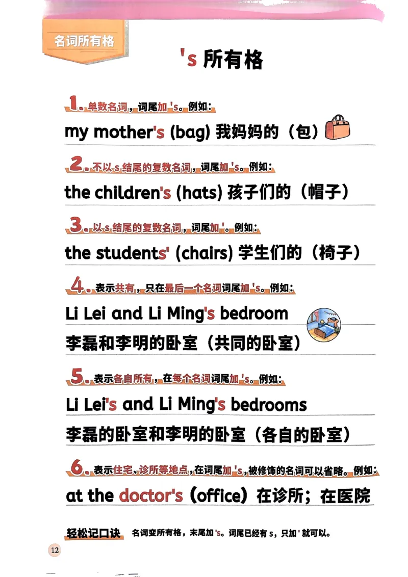 斗半匠-小学英语语法一本通_26春四年级上下册人教版_四上英语合集人教版PEP英语四年级上册新教材（教学视频+课件+动画+音频+练习+教案）_17练习资料_《小学英语一本通》