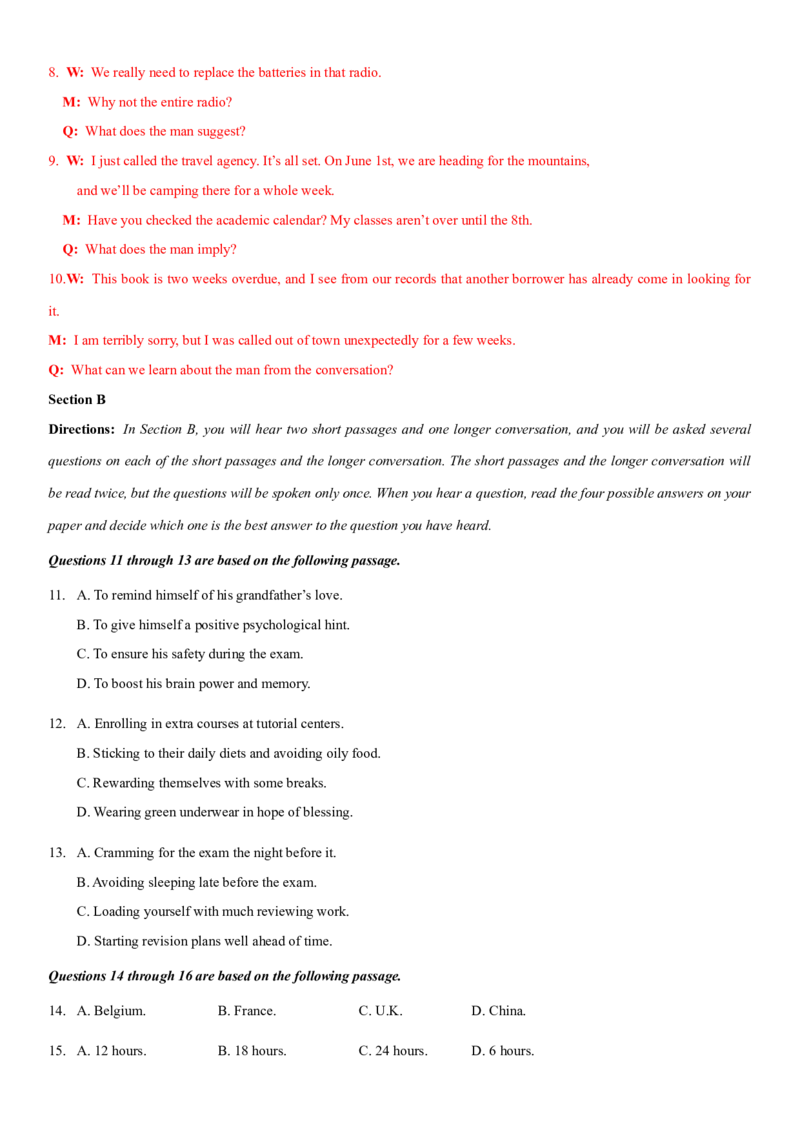 2024年高考英语二轮复习测试卷（上海卷）（二）（全析全解版）_03高考英语_2024年新高考资料_2.2024二轮复习_2024年高考英语二轮复习讲练测（新教材新高考）_第六部分二轮复习测试卷