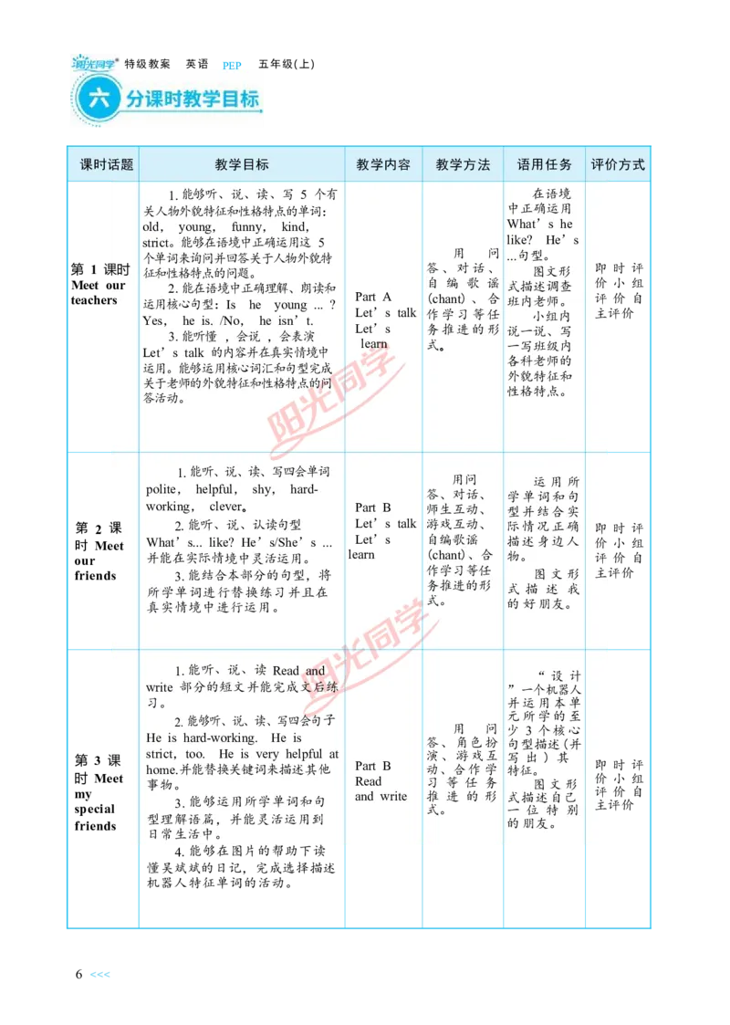 教案正文5上_Unit1_26春四年级上下册人教版_四上英语合集人教版PEP英语四年级上册新教材（教学视频+课件+动画+音频+练习+教案）_19同步教案课件_人教pep3_3-6上册