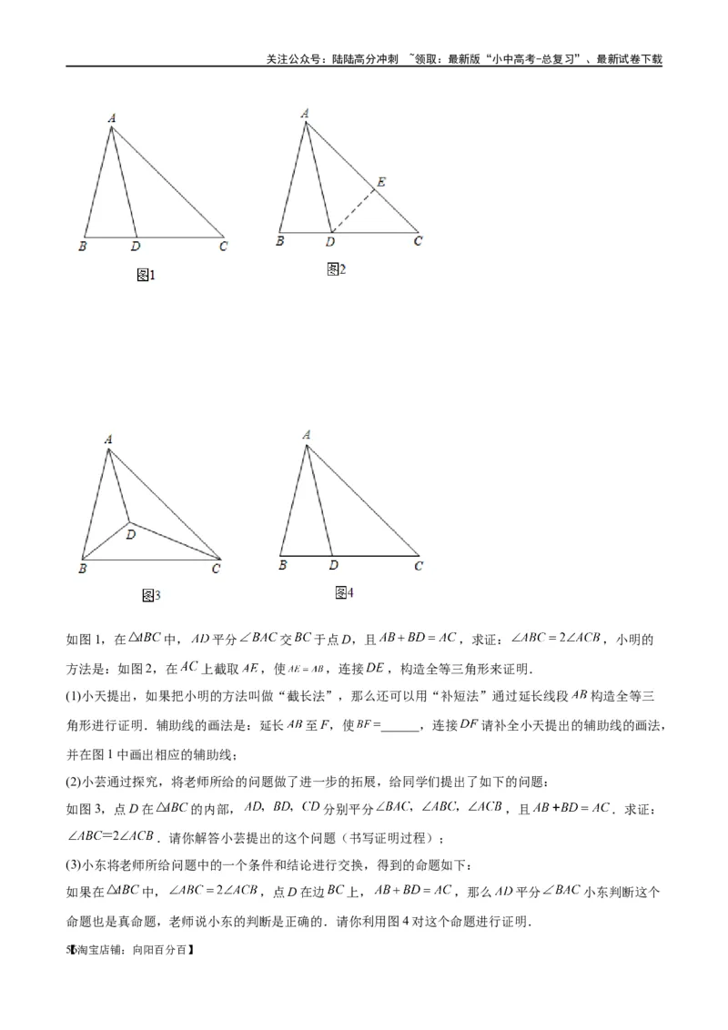 专题1-1一网打尽全等三角形模型&middot;十个模型（解析版）_02中考总复习（2026版更新中）_02-数学-中考总复习_2024年中考复习资料_专项复习资料_教师版（含答案解析）