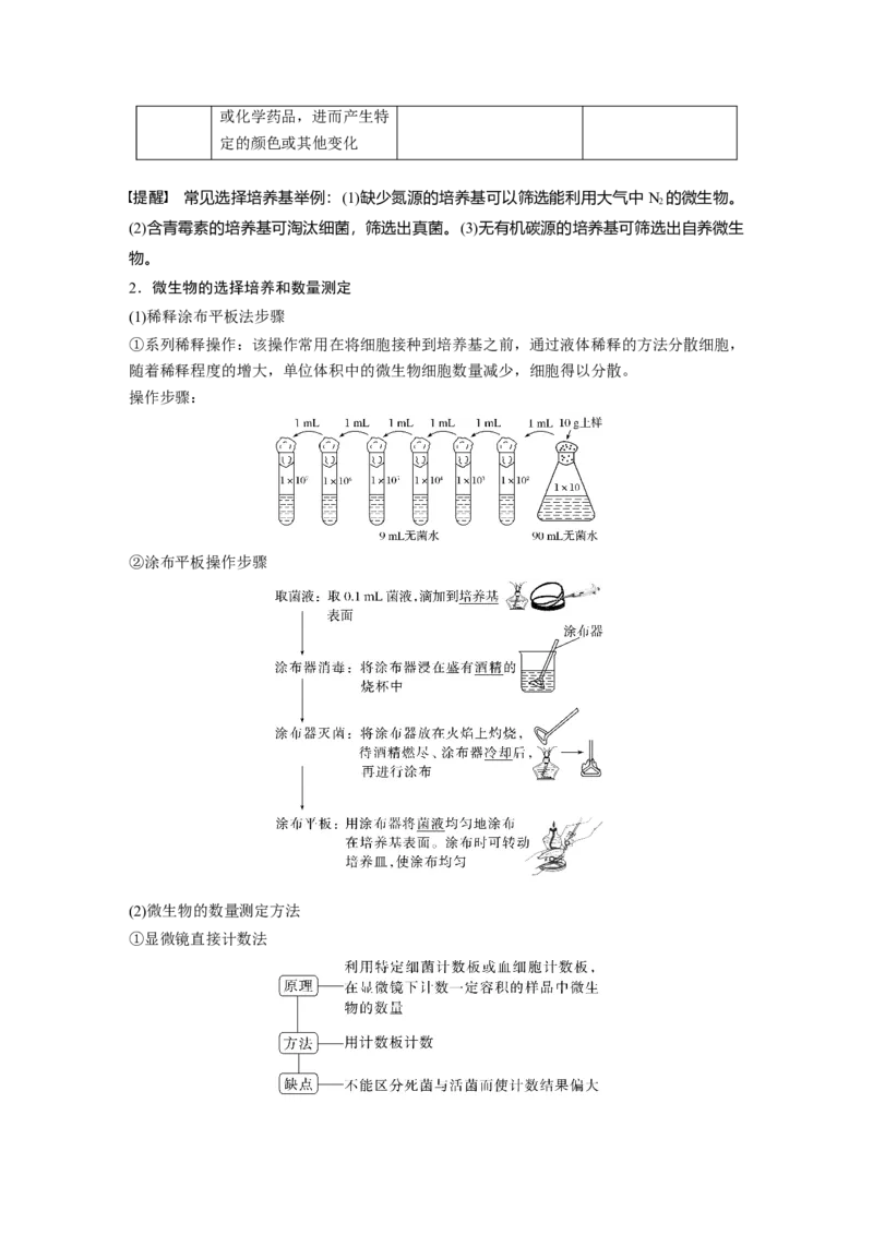 2024年高考生物一轮复习（新人教版）第10单元　第2课时　微生物的培养技术及应用_09高考生物_2024年新高考资料_1.2024一轮复习_2024年高考生物一轮复习讲义（新人教版）