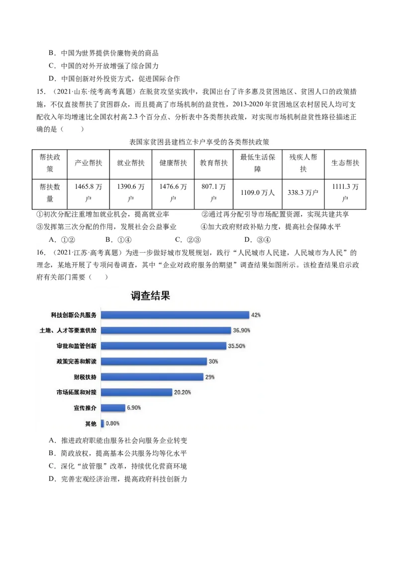 专题12&ldquo;图表式&ldquo;选择题-（原卷版）_8.2025政治总复习_2024年新高考资料_2.2024二轮复习_2024年高考政治二轮热点题型归纳与变式演练（新高考通用）