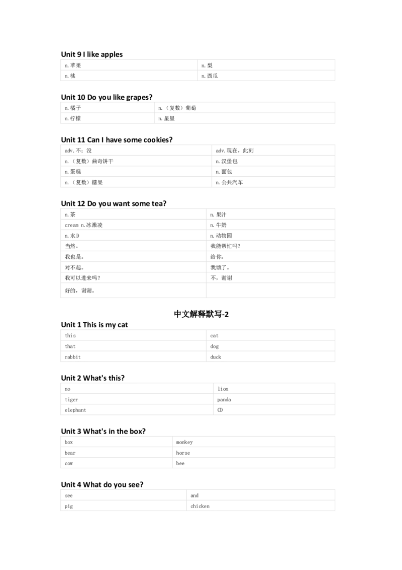 辽师版（三起）英语三年级下册单词默写表_26春四年级上下册人教版_四上英语合集人教版PEP英语四年级上册新教材（教学视频+课件+动画+音频+练习+教案）_17练习资料_辽师版（三起）