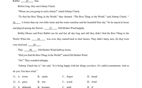 专题07完形填空02-生活哲理（解析版）_02中考总复习（2026版更新中）_03-英语-中考总复习_2024年中考复习资料_专项复习资料_完❤❤备战2024年中考英语题型突破（各地中考真题精选）