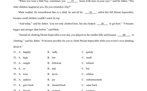 专题07完形填空02-生活哲理（解析版）_02中考总复习（2026版更新中）_03-英语-中考总复习_2024年中考复习资料_专项复习资料_完❤❤备战2024年中考英语题型突破（各地中考真题精选）