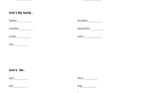 沪教牛津版小学英语三年级上册单词默写表_26春四年级上下册人教版_四上英语合集人教版PEP英语四年级上册新教材（教学视频+课件+动画+音频+练习+教案）_17练习资料_沪教牛津版