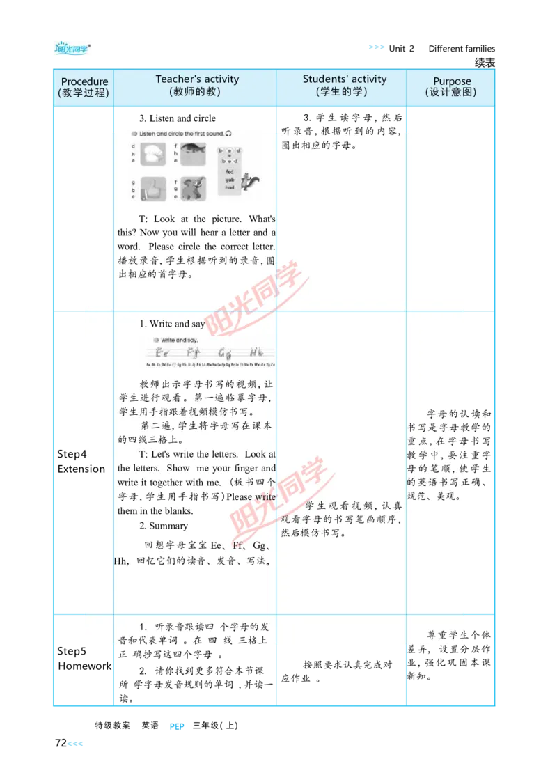 教案正文3上_Unit2_26春四年级上下册人教版_四上英语合集人教版PEP英语四年级上册新教材（教学视频+课件+动画+音频+练习+教案）_19同步教案课件_人教pep3_3-6上册