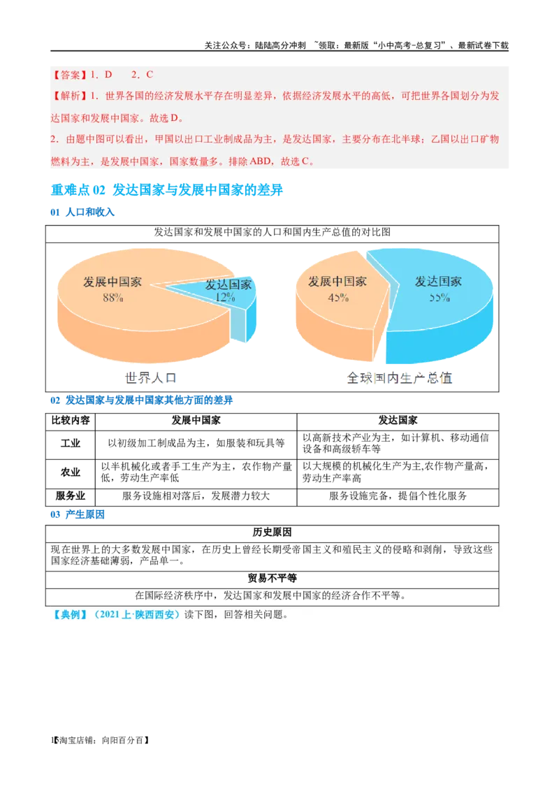 专题07发展与合作（讲义）（解析版）_02中考总复习（2026版更新中）_09-地理-中考总复习_2024年中考复习资料_一轮复习_❤2024年中考地理一轮复习讲练测（全国通用）_配套讲义