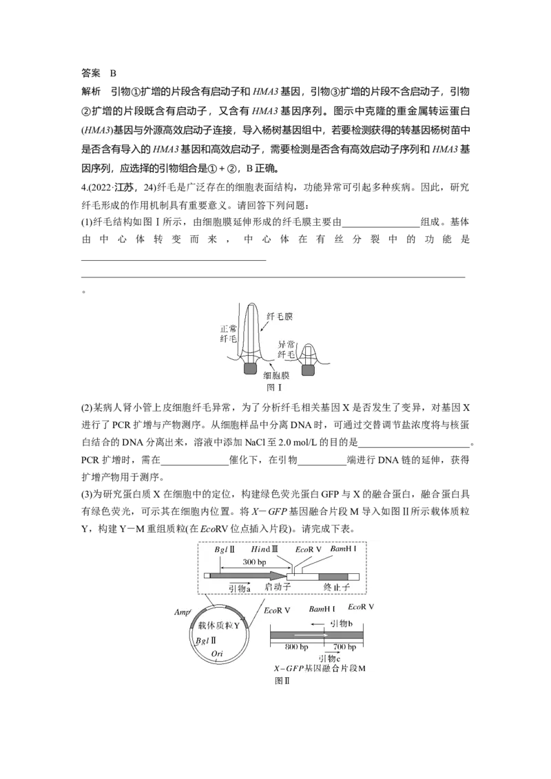 2024年高考生物一轮复习（新人教版）第10单元　第6课时　基因工程的基本工具和基本操作程序_09高考生物_2024年新高考资料_1.2024一轮复习_2024年高考生物一轮复习讲义（新人教版）