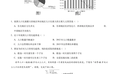 专题06居民与聚落（梯级进阶练）（原卷版）_02中考总复习（2026版更新中）_09-地理-中考总复习_2024年中考复习资料_一轮复习_❤2024年中考地理一轮复习讲练测（全国通用）_配套练习