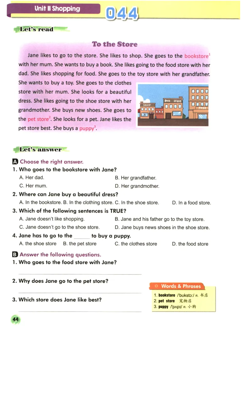 读霸小学英语4年级阅读128篇_26春四年级上下册人教版_四上英语合集人教版PEP英语四年级上册新教材（教学视频+课件+动画+音频+练习+教案）_17练习资料_《英语阅读128篇》