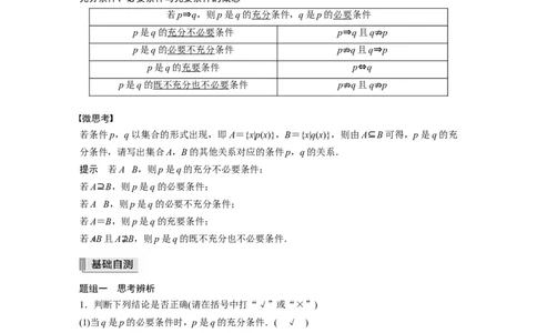 2022届高考数学一轮复习(新高考版)第1章&sect;1.2　充分条件与必要条件_02高考数学_新高考复习资料_2022年新高考资料_2022年一轮复习各版本_1.新高考2022年高考数学一轮复习