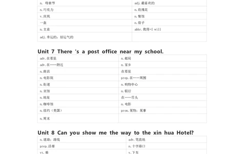湘少版英语五年级下册单词默写表_26春四年级上下册人教版_四上英语合集人教版PEP英语四年级上册新教材（教学视频+课件+动画+音频+练习+教案）_17练习资料_《小学英语单词默写表》