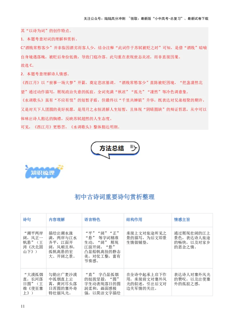 专题08：古诗词鉴赏之诗句赏析(讲义）解析版_02中考总复习（2026版更新中）_01-语文-中考总复习_2026年中考复习（更新中）
