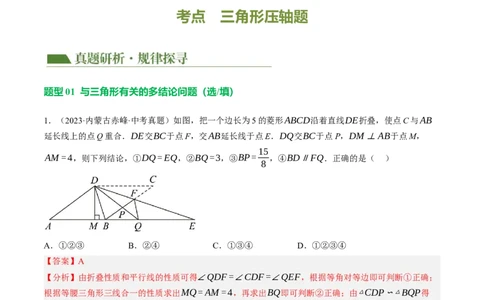 专题10三角形压轴（讲练）（解析版）_02中考总复习（2026版更新中）_02-数学-中考总复习_2024年中考复习资料_二轮复习资料_完2024年中考数学二轮复习课件+讲义+练习（全国通用）_讲义