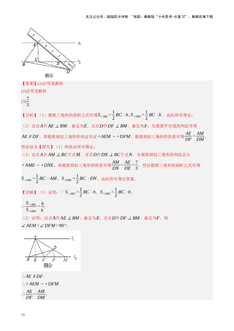 专题10三角形压轴（讲练）（解析版）_02中考总复习（2026版更新中）_02-数学-中考总复习_2024年中考复习资料_二轮复习资料_完2024年中考数学二轮复习课件+讲义+练习（全国通用）_讲义