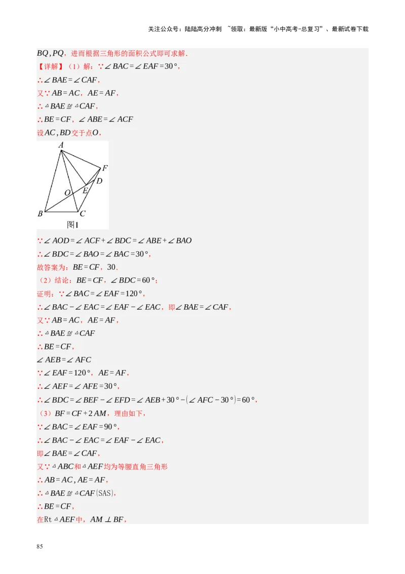 专题10三角形压轴（讲练）（解析版）_02中考总复习（2026版更新中）_02-数学-中考总复习_2024年中考复习资料_二轮复习资料_完2024年中考数学二轮复习课件+讲义+练习（全国通用）_讲义