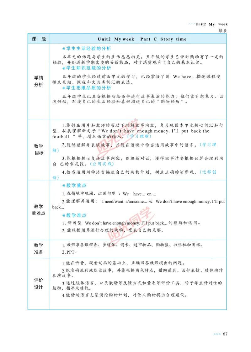 教案正文5上_Unit2_26春四年级上下册人教版_四上英语合集人教版PEP英语四年级上册新教材（教学视频+课件+动画+音频+练习+教案）_19同步教案课件_人教pep3_3-6上册