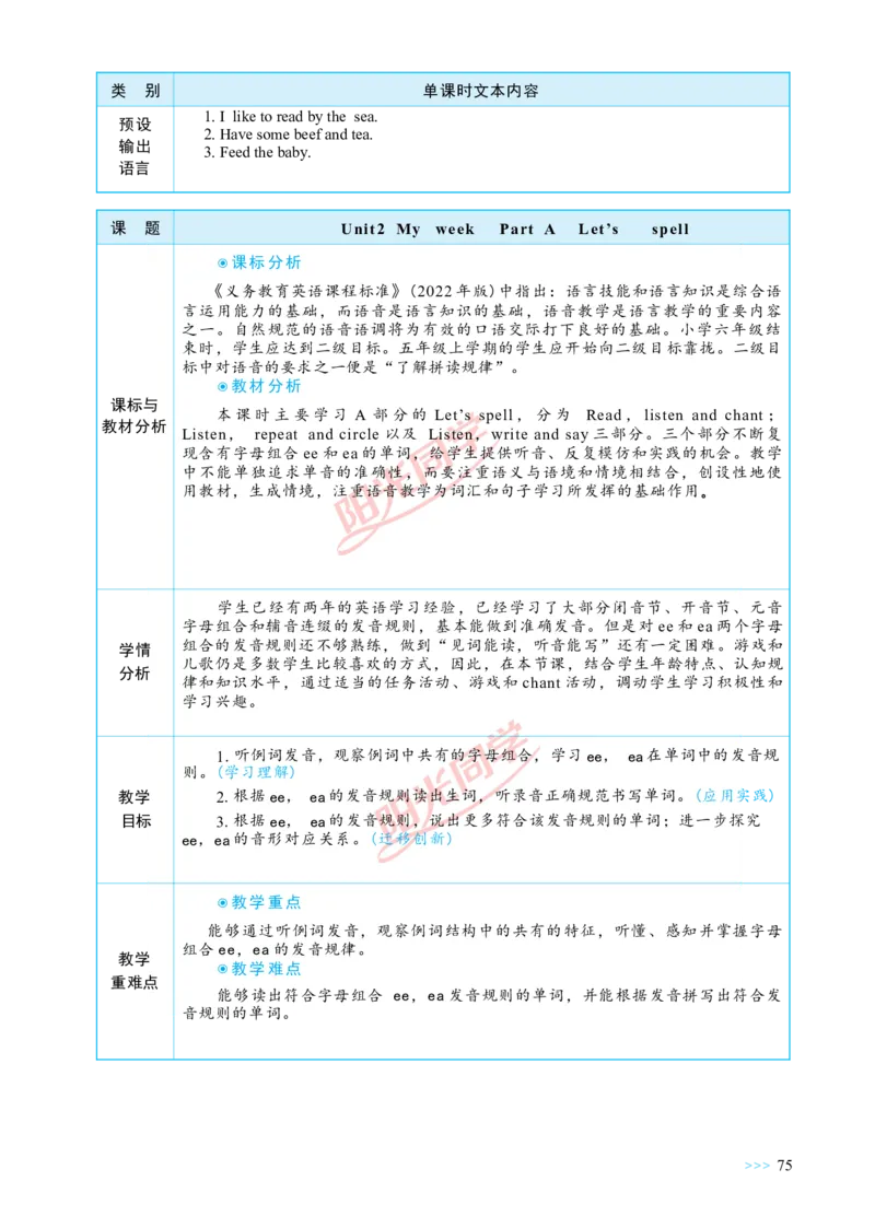 教案正文5上_Unit2_26春四年级上下册人教版_四上英语合集人教版PEP英语四年级上册新教材（教学视频+课件+动画+音频+练习+教案）_19同步教案课件_人教pep3_3-6上册