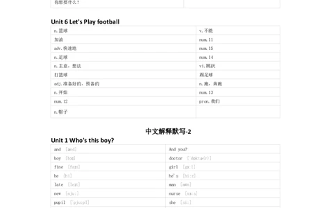 重大版英语三年级下册单词默写表_26春四年级上下册人教版_四上英语合集人教版PEP英语四年级上册新教材（教学视频+课件+动画+音频+练习+教案）_17练习资料_《小学英语单词默写表》