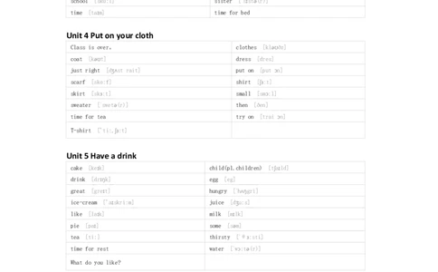 重大版英语三年级下册单词默写表_26春四年级上下册人教版_四上英语合集人教版PEP英语四年级上册新教材（教学视频+课件+动画+音频+练习+教案）_17练习资料_《小学英语单词默写表》