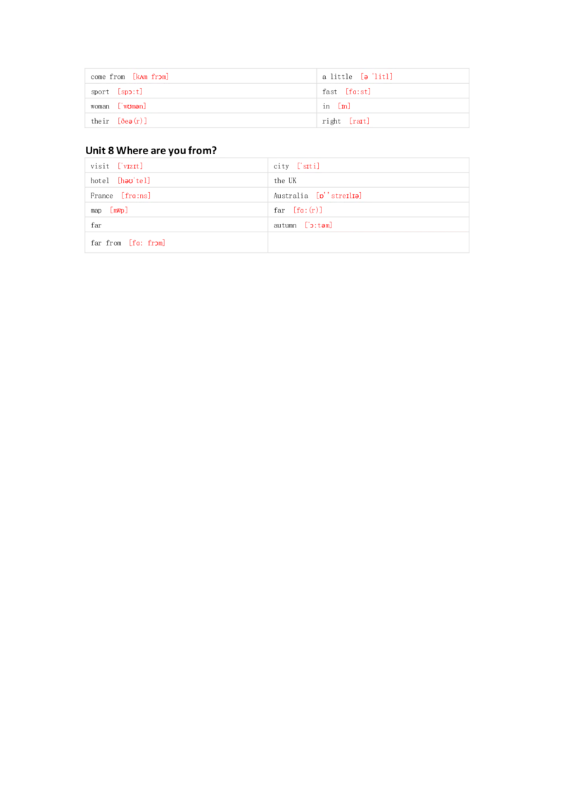 陕旅版英语五年级上册单词默写表_26春四年级上下册人教版_四上英语合集人教版PEP英语四年级上册新教材（教学视频+课件+动画+音频+练习+教案）_17练习资料_《小学英语单词默写表》